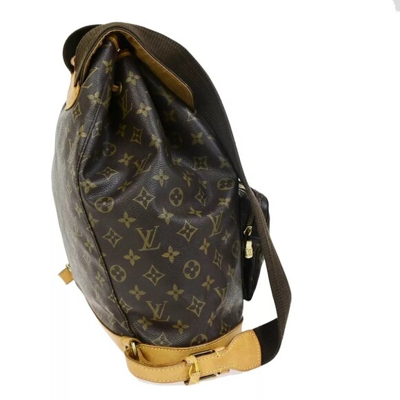 LOUIS VUITTON Montsouris GM Backpack Bag Monogram Leather Brown M51135 70FB218 - Picture 12 of 16